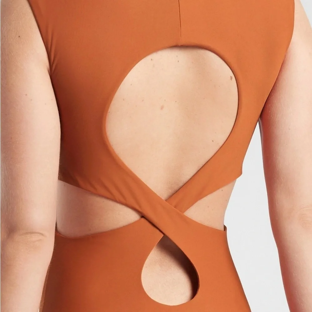 Athleta Terracotta One-Piece Swimsuit - Picture 3 of 7